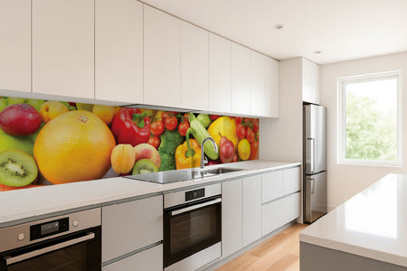 Küchenrückwand Obst und Gemüse Bunt