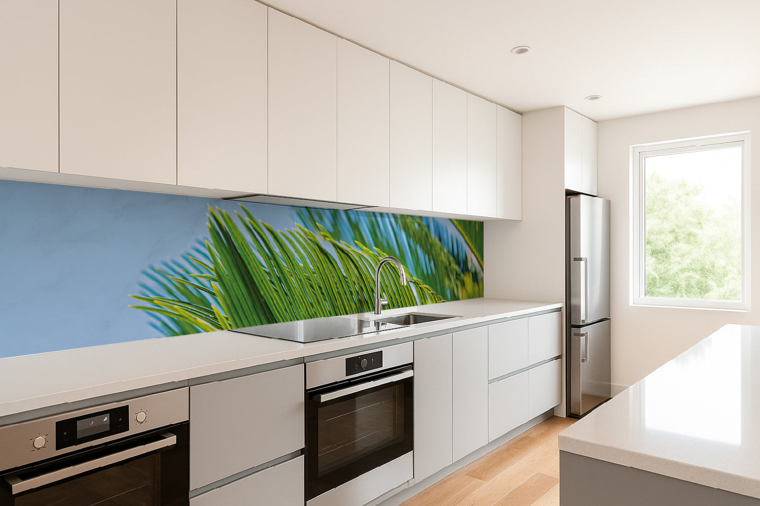 Küchenrückwand Palmenblätter Tropisch