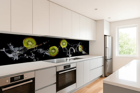 Küchenrückwand Kiwi Spritzwasser Effekt