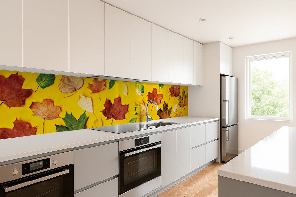 Küchenrückwand Herbstblätter