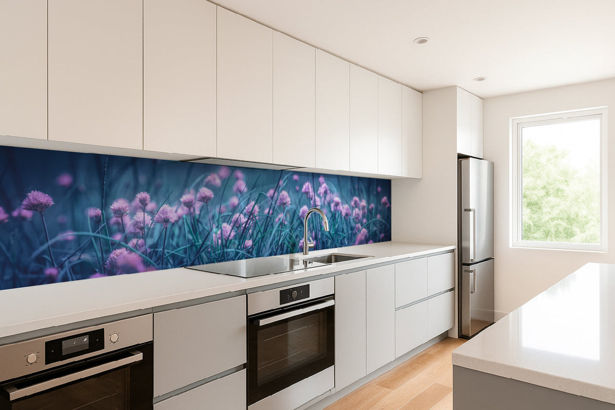 Küchenrückwand Frühlingswiese Pastell