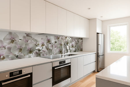 Küchenrückwand Orchideen Blüten