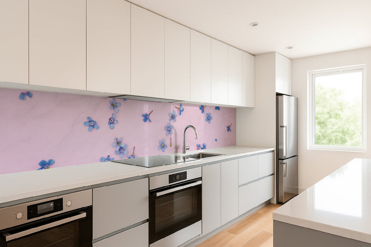 Küchenrückwand Romantisches Blumenmotiv