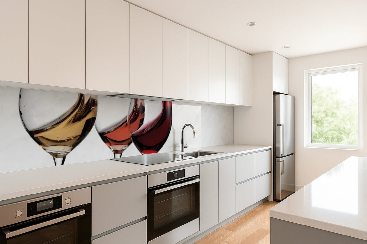 Küchenrückwand Weingläser