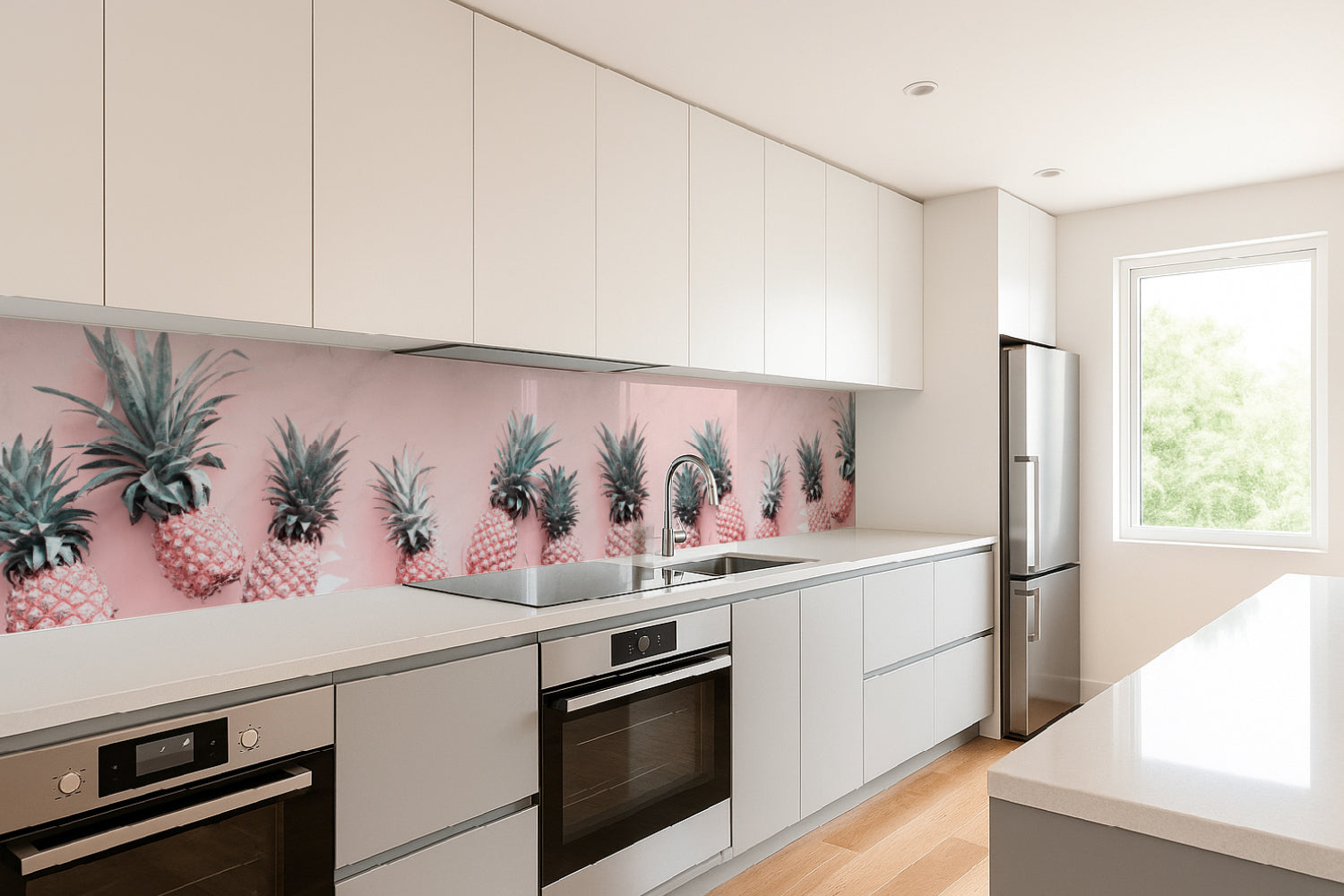 Küchenrückwand Stylische Ananas Design