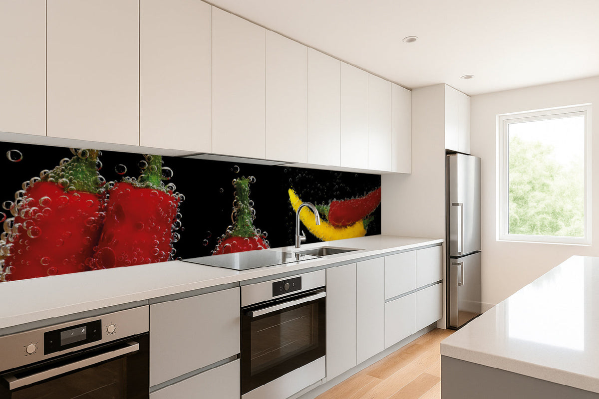 Küchenrückwand Rote & Gelbe Chili