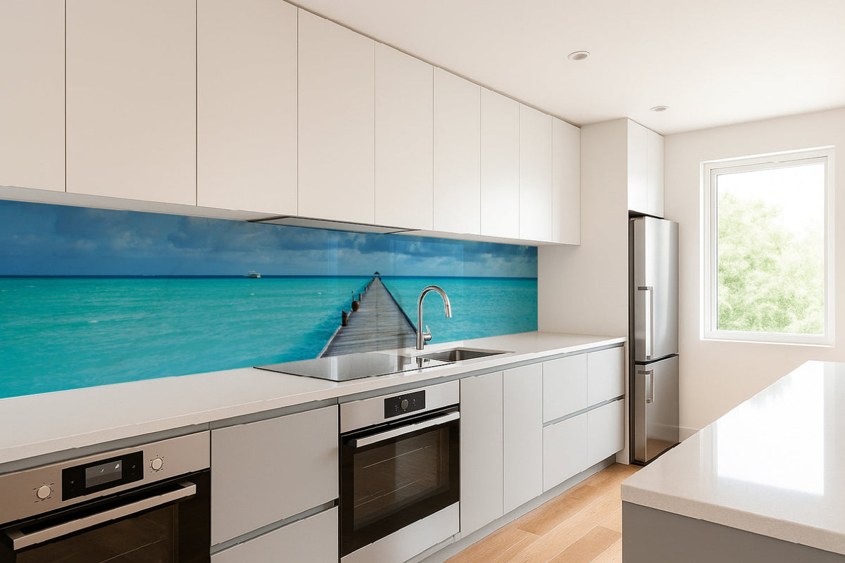 Küchenrückwand Steg ins Meer