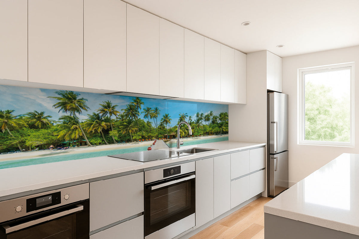 Küchenrückwand Tropischer Palmenstrand