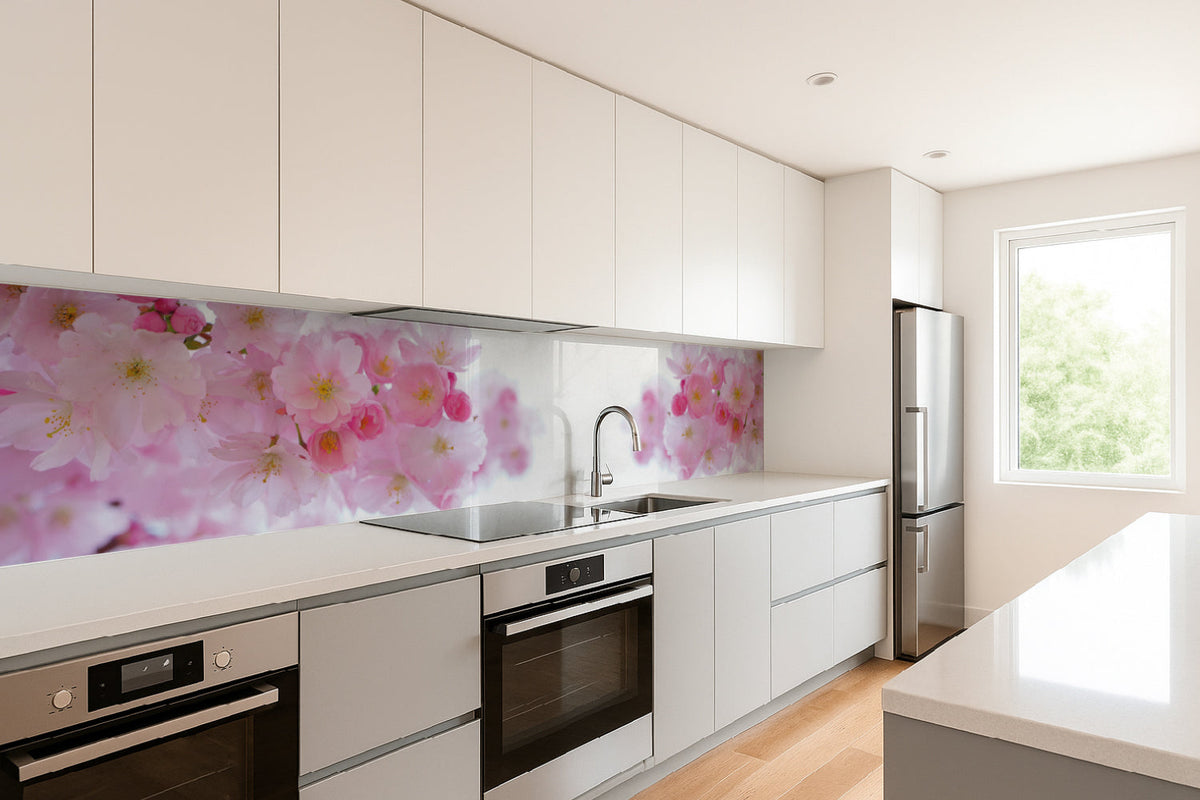 Küchenrückwand Japanische Kirschblüten
