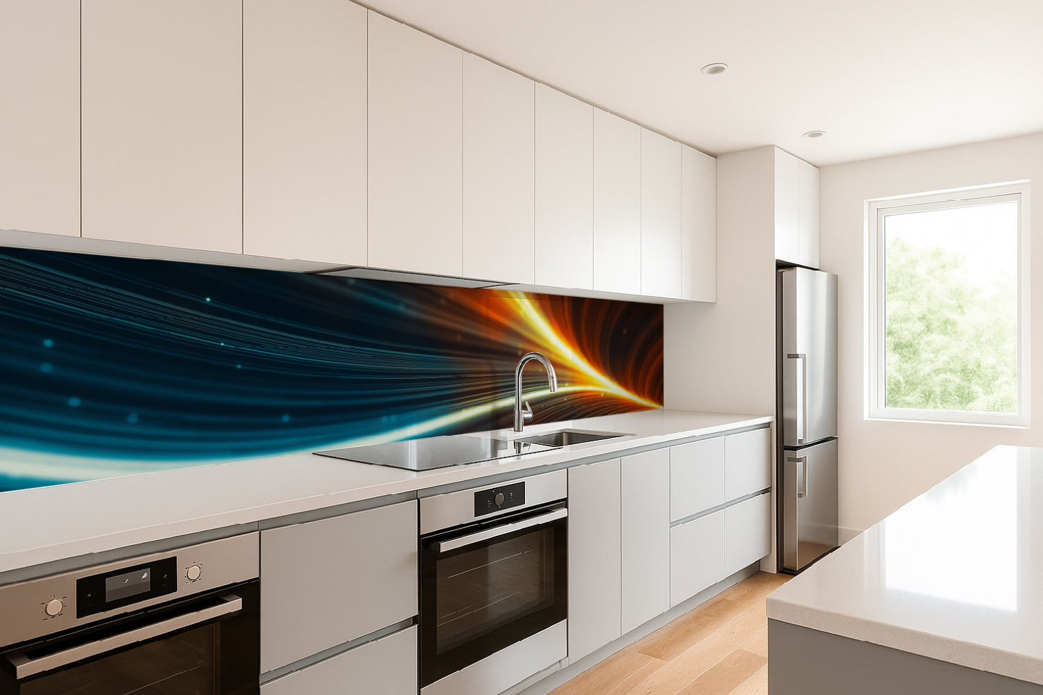 Küchenrückwand Abstraktes Lichtspiel