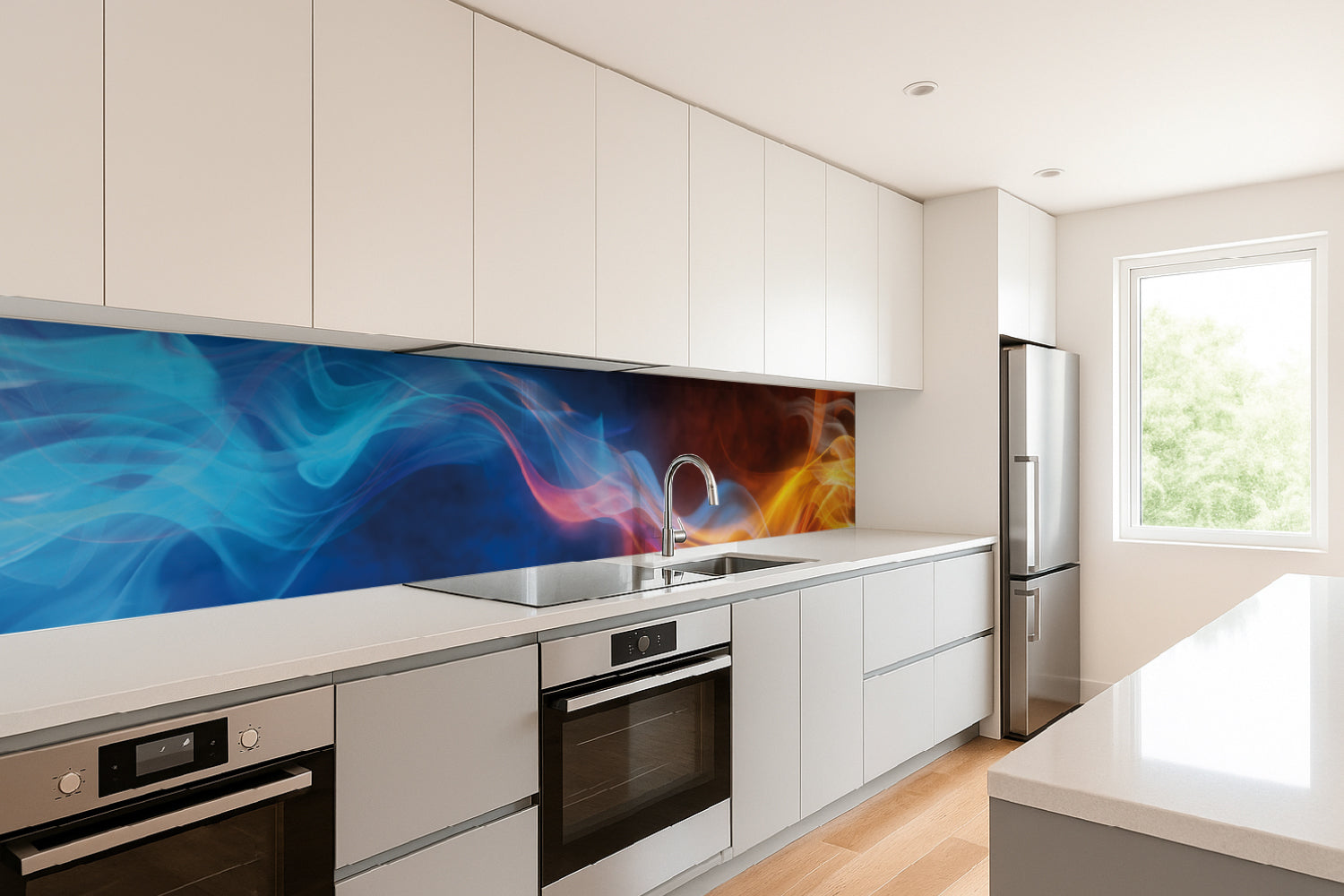 Küchenrückwand Abstraktes Flammenmotiv