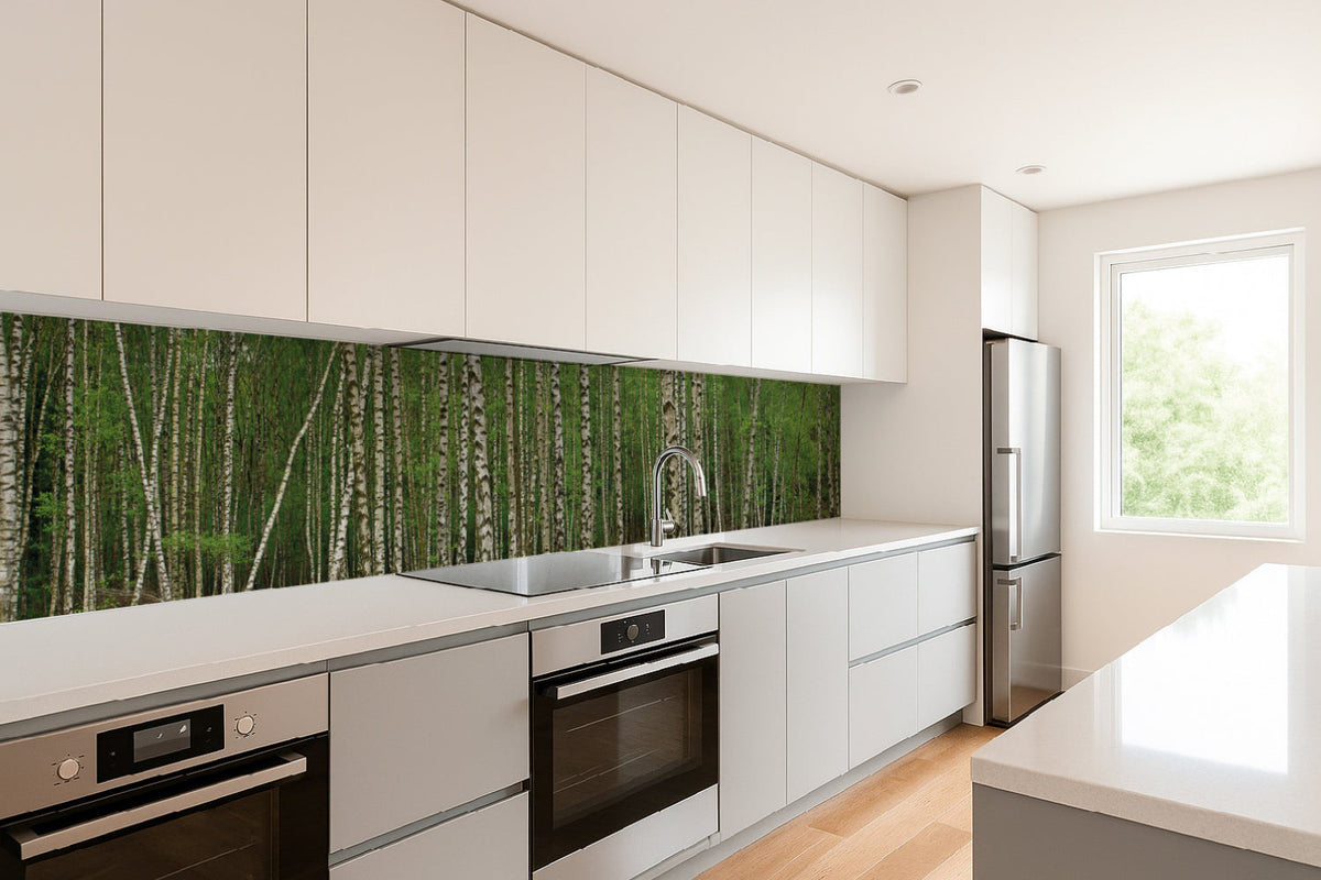 Küchenrückwand Birkenwald