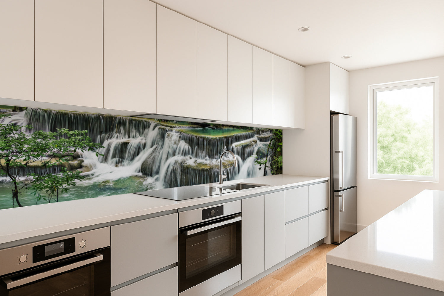 Küchenrückwand Wasserfall im Dschungel