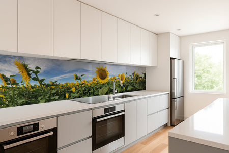 Küchenrückwand Sonnenblumenfeld