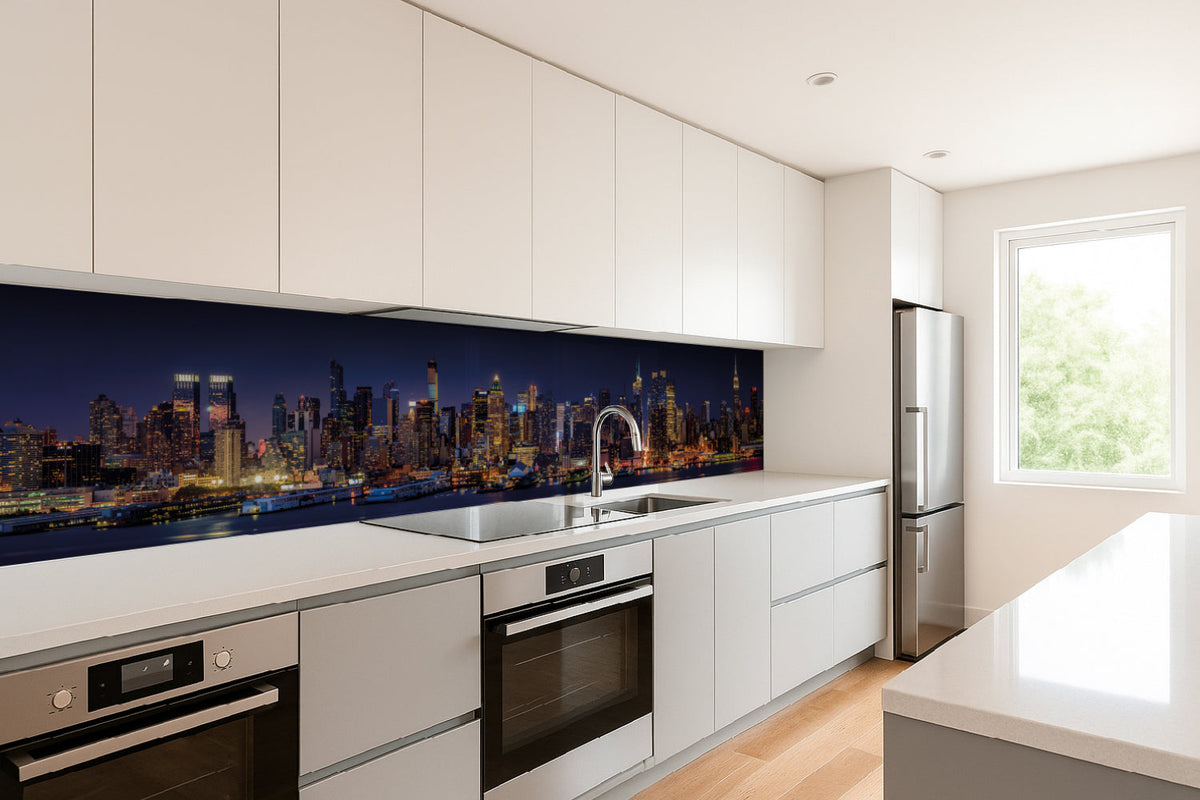 Küchenrückwand Metropole bei Nacht