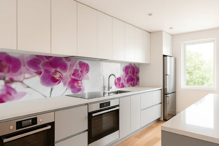 Küchenrückwand Rosa Orchideenblüten