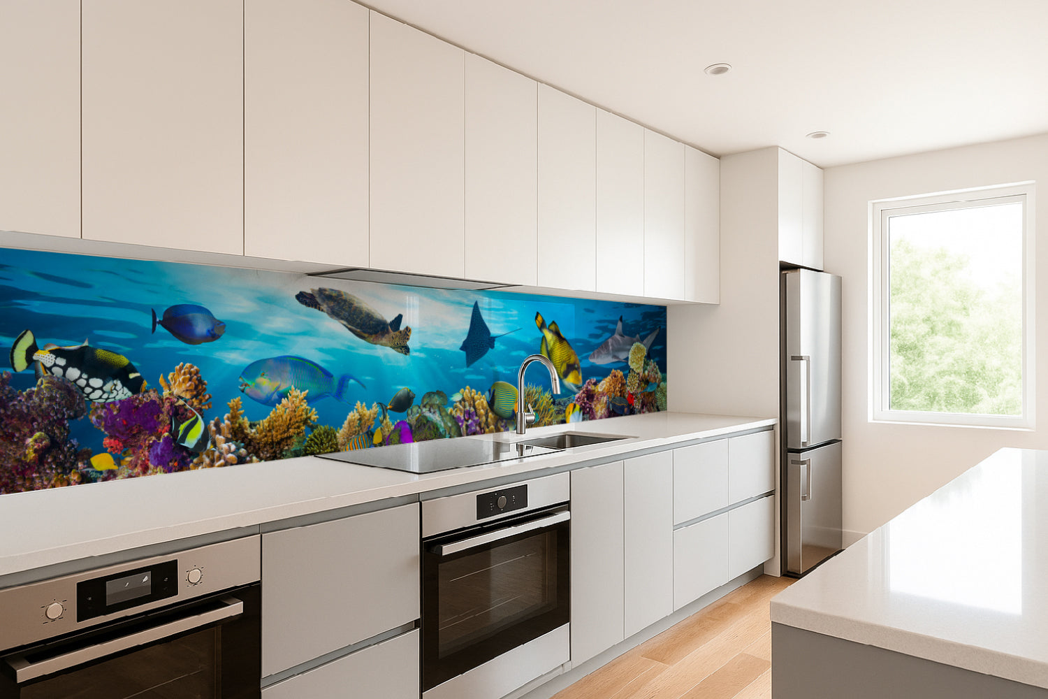 Küchenrückwand Bunte Fische & Korallenriff