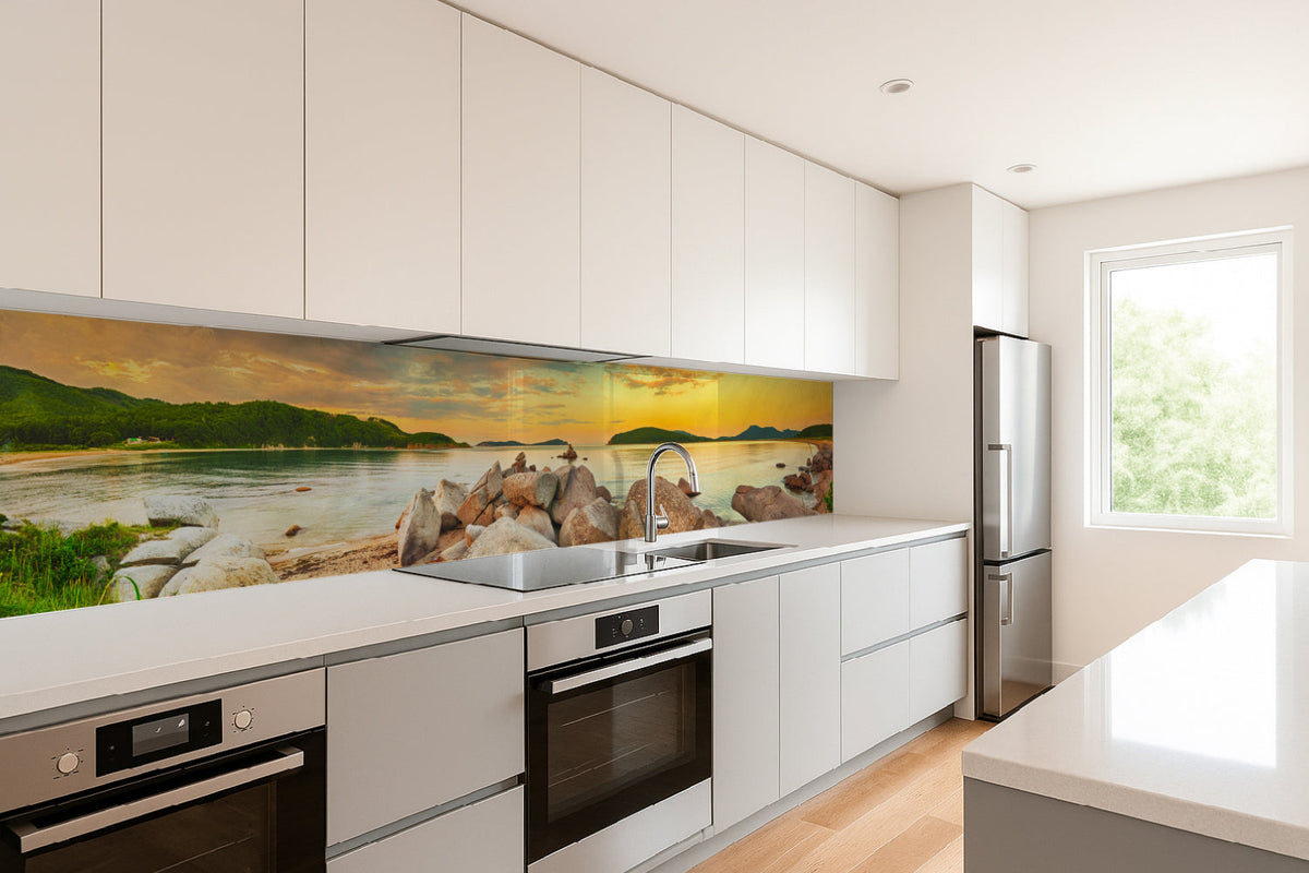 Küchenrückwand Sonnenuntergang am Meer