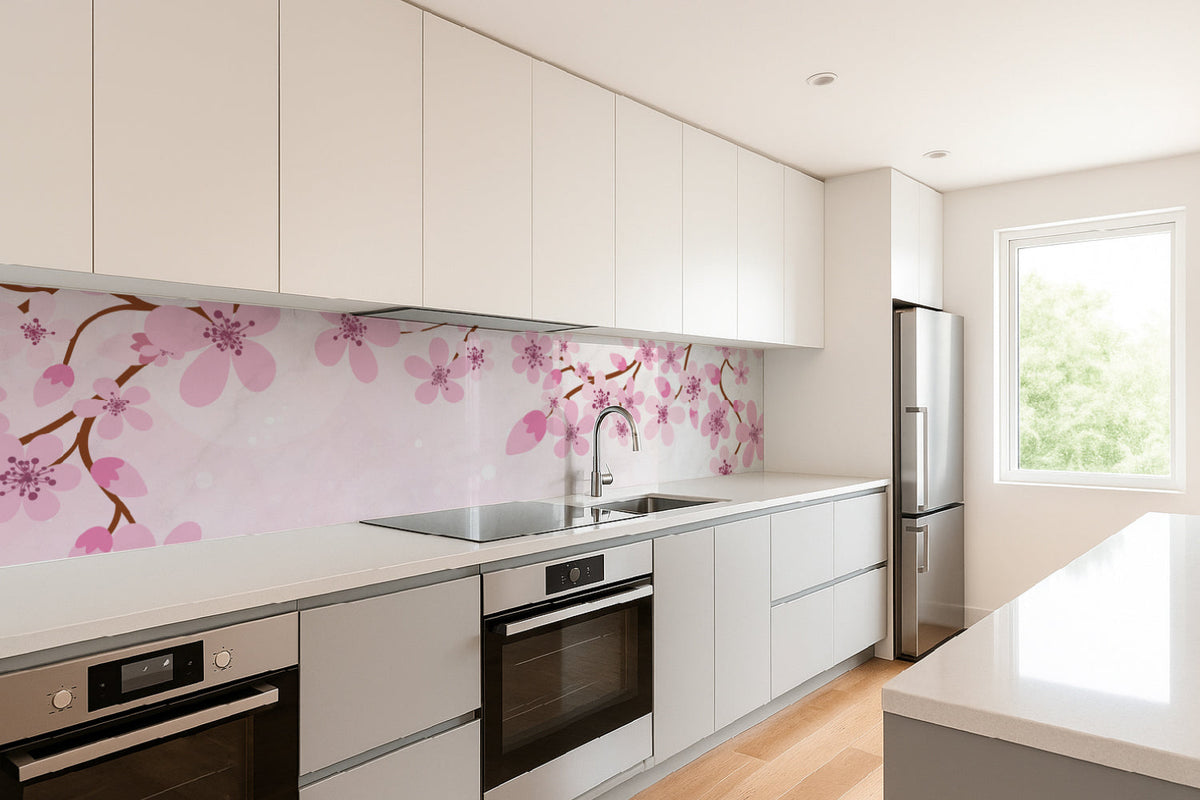 Küchenrückwand Frühlingsblüten
