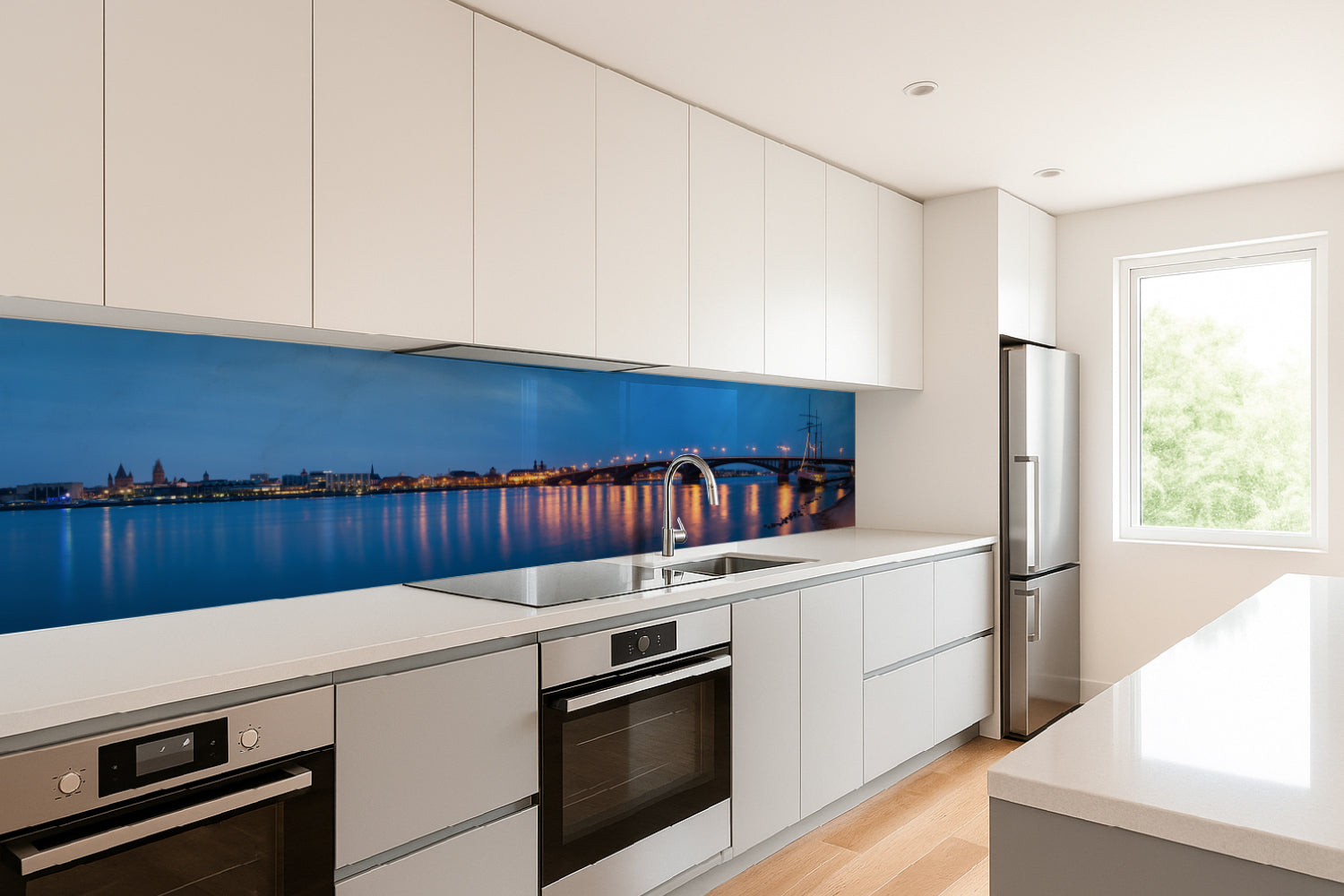 Küchenrückwand Brücke über dem Fluss