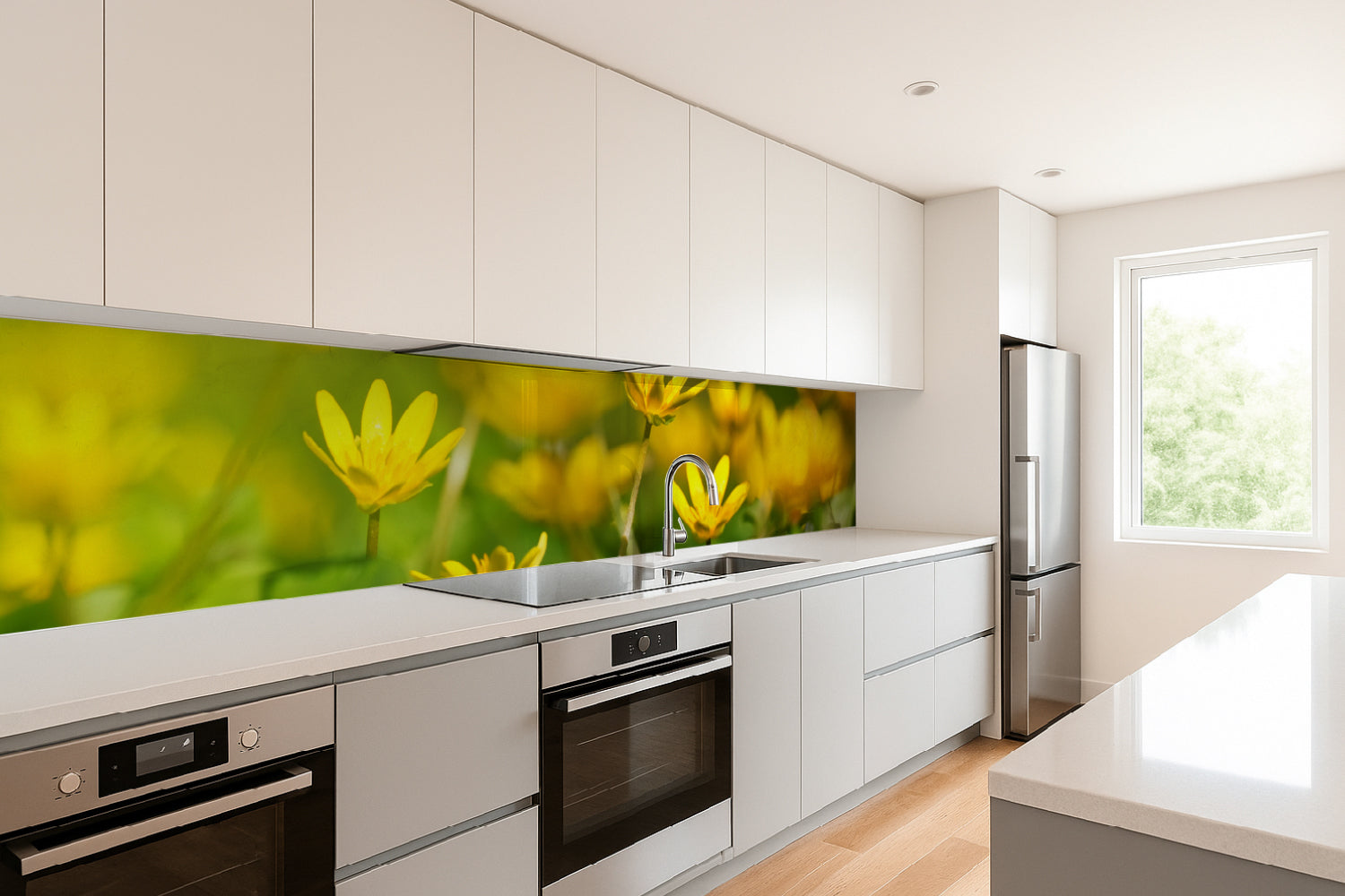 Küchenrückwand Frühlingsblumen