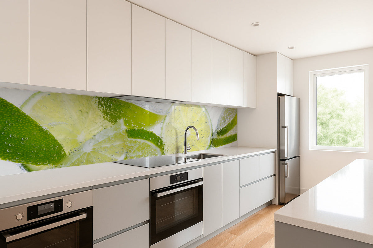Küchenrückwand Spritzige Limetten