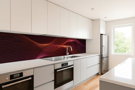 Küchenrückwand Modern Abstrakt Wellen