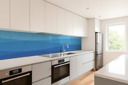 Küchenrückwand Sanfte Blautöne Design