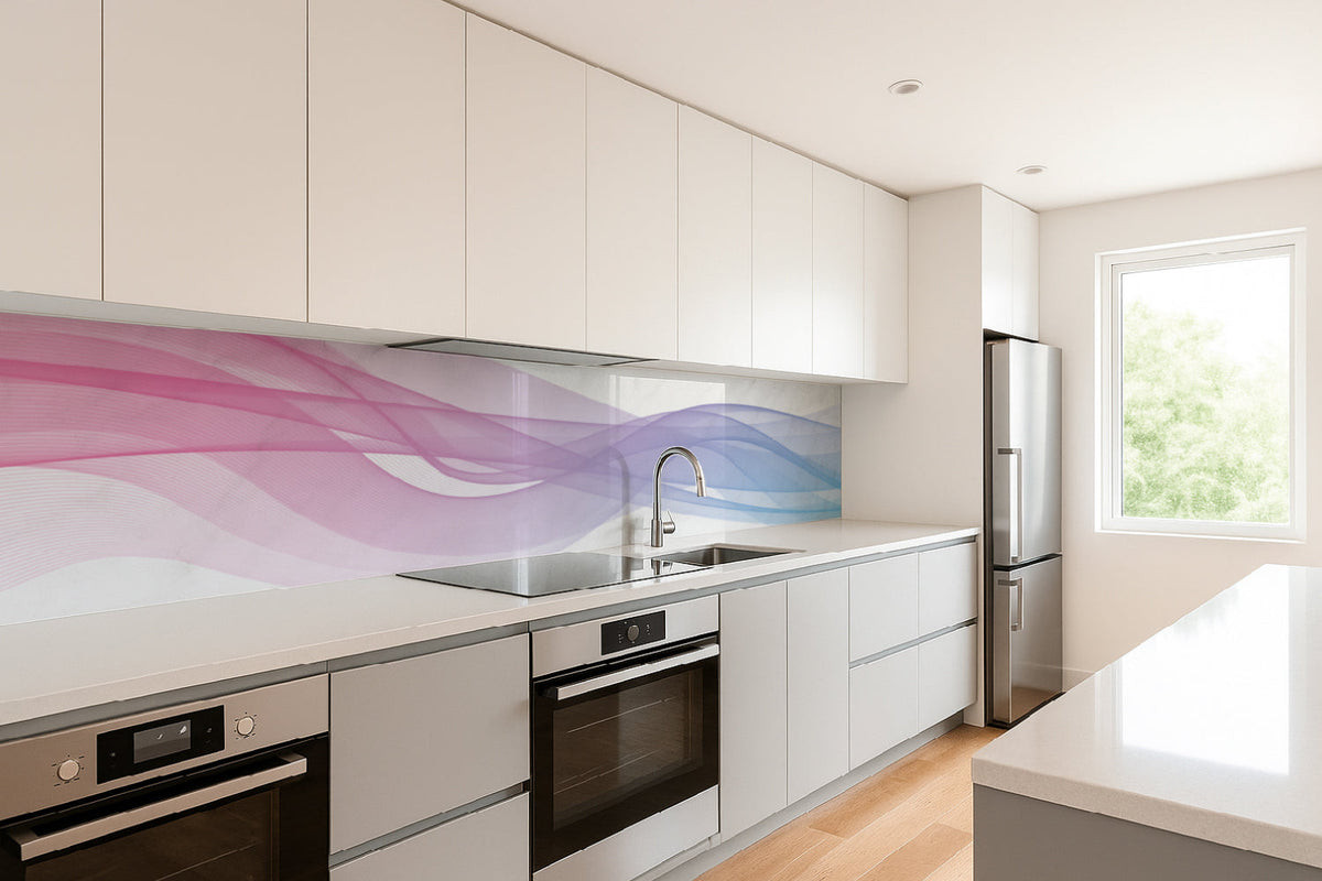 Küchenrückwand Pastell Wellenmuster