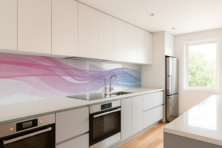 Küchenrückwand Pastell Wellenmuster