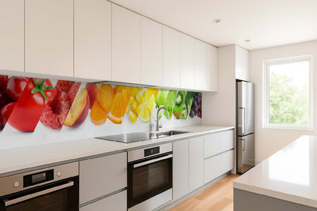 Küchenrückwand Obst und Gemüse Farbmix