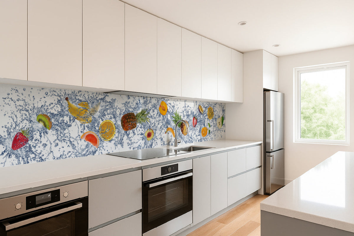 Küchenrückwand Obst Splash mit Wasser