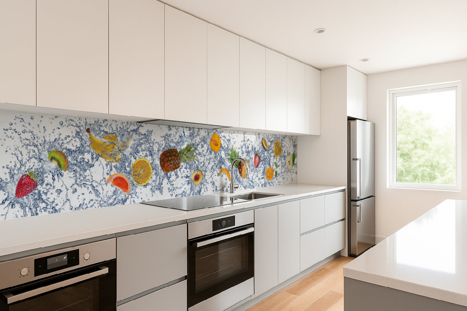 Küchenrückwand Obst Splash mit Wasser