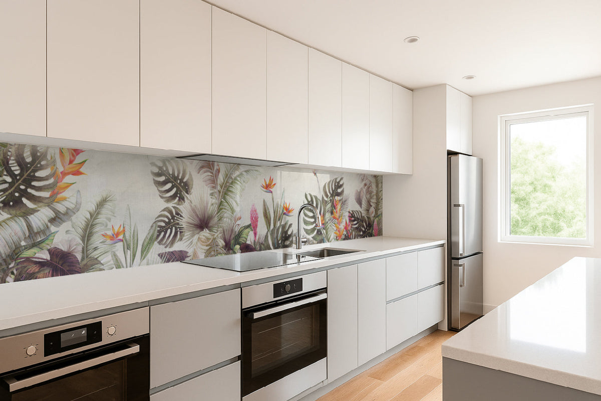 Küchenrückwand Tropische Blätter