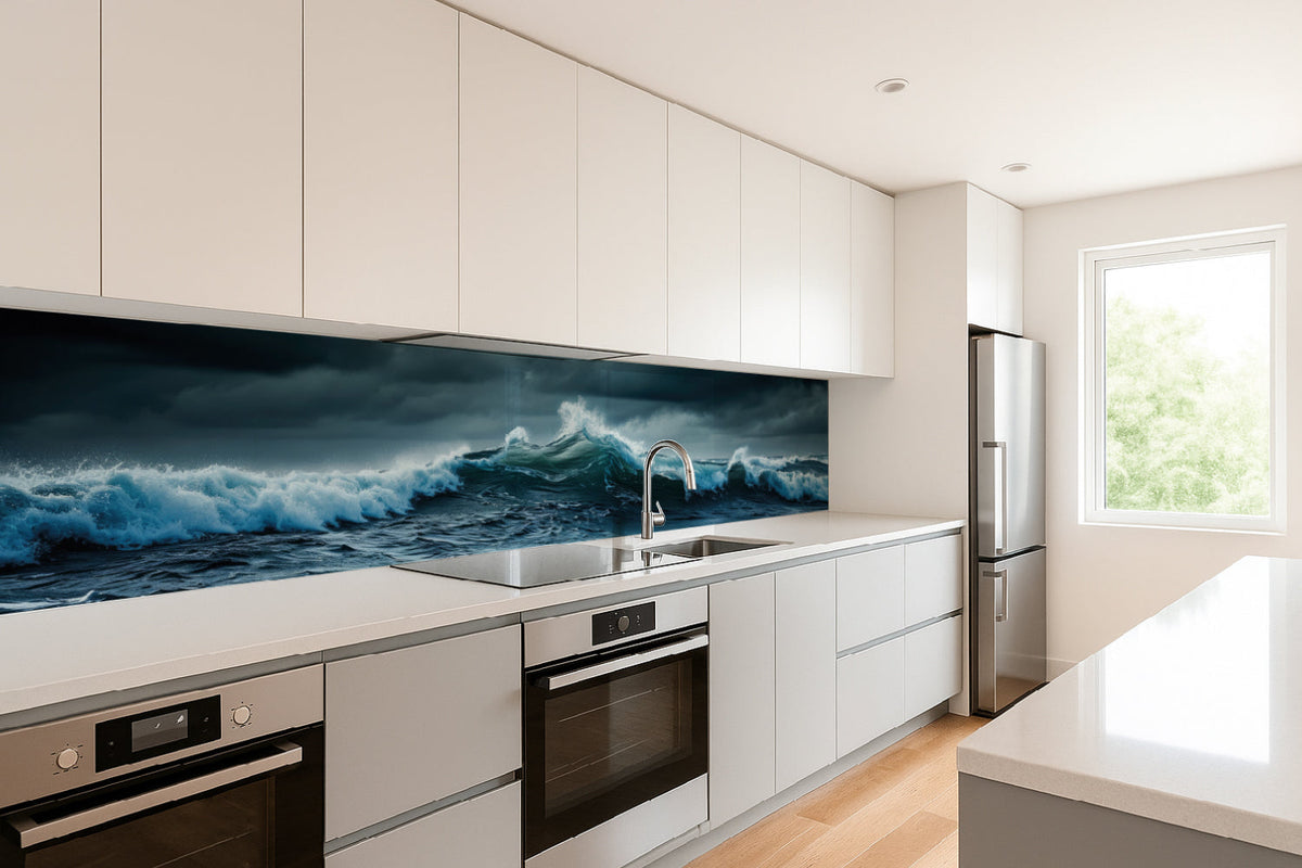 Küchenrückwand Sturm über dem Ozean