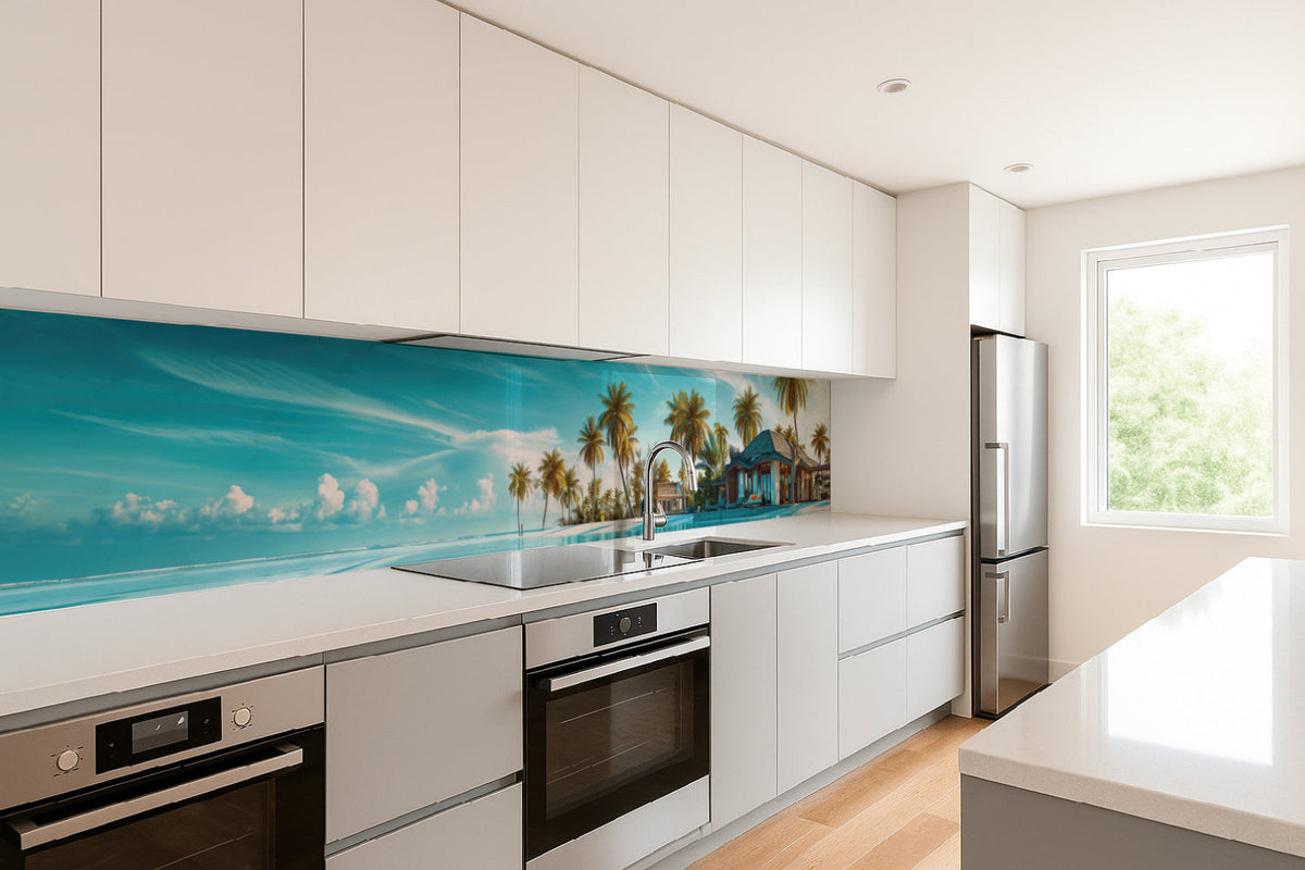 Küchenrückwand Palmenstrand