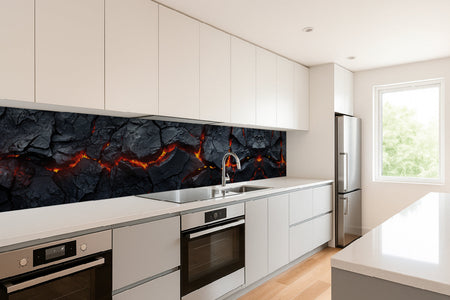 Küchenrückwand Lava und Gestein