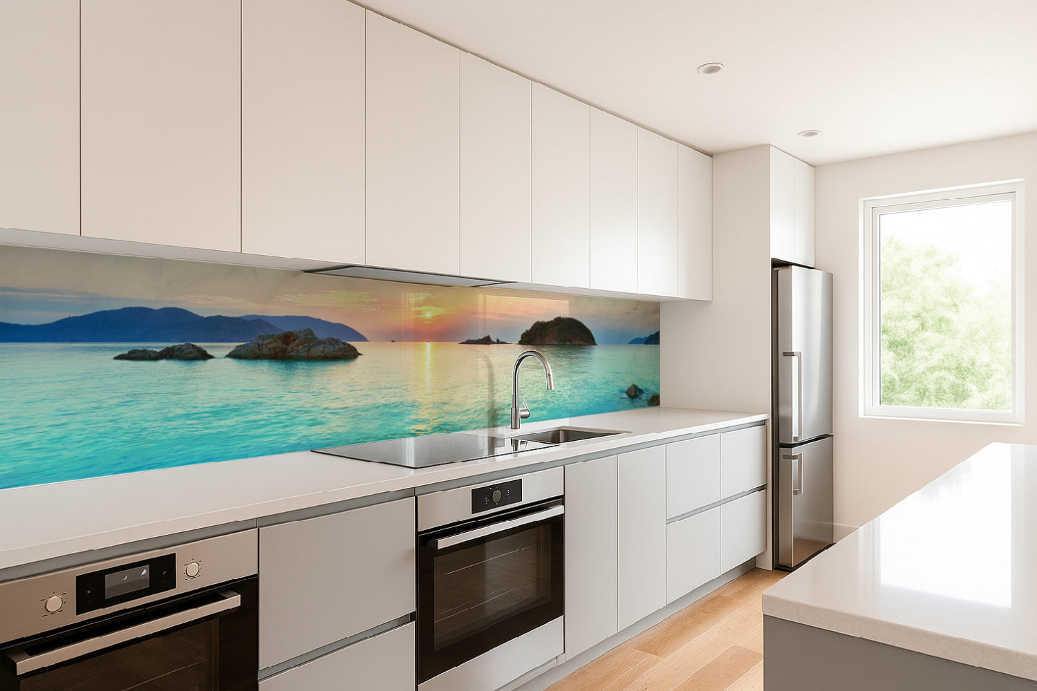 Küchenrückwand Sonnenuntergang am Meer