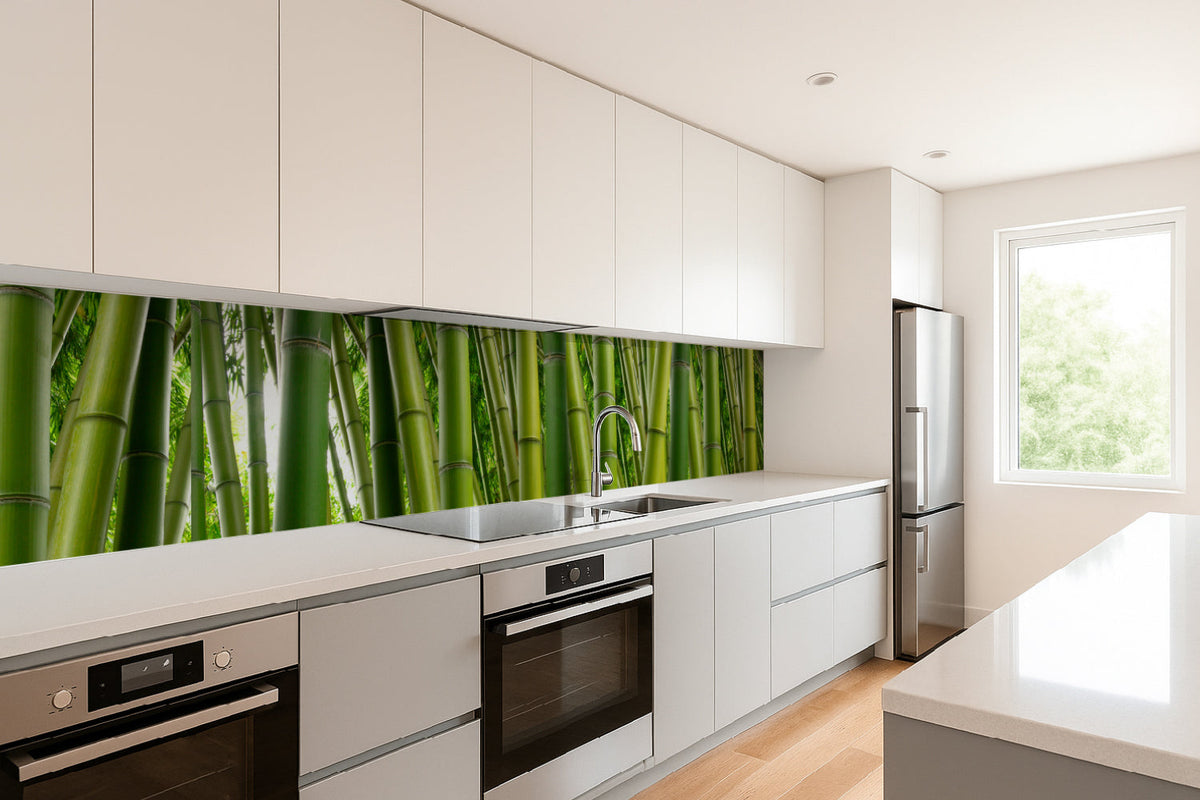 Küchenrückwand Grüner Bambuswald