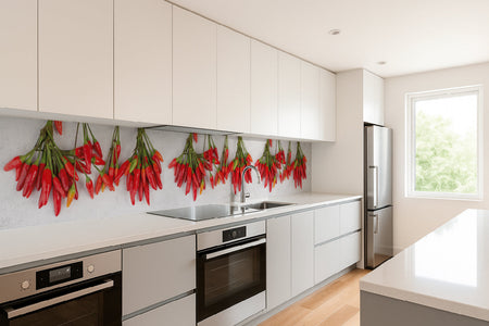 Küchenrückwand Rote Chilischoten