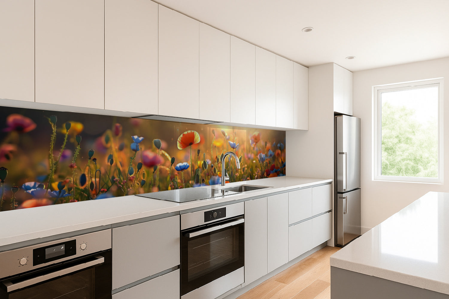Küchenrückwand Sommerliche Wildblumen