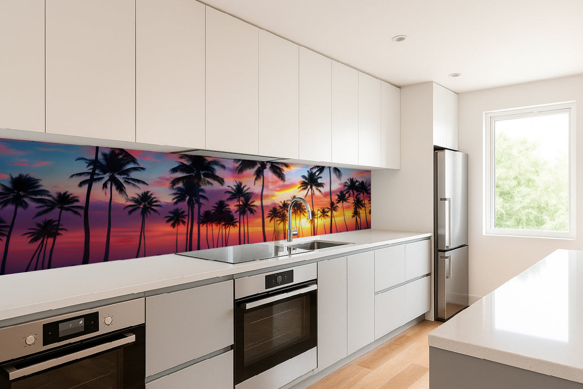 Küchenrückwand Tropischer Sonnenuntergang