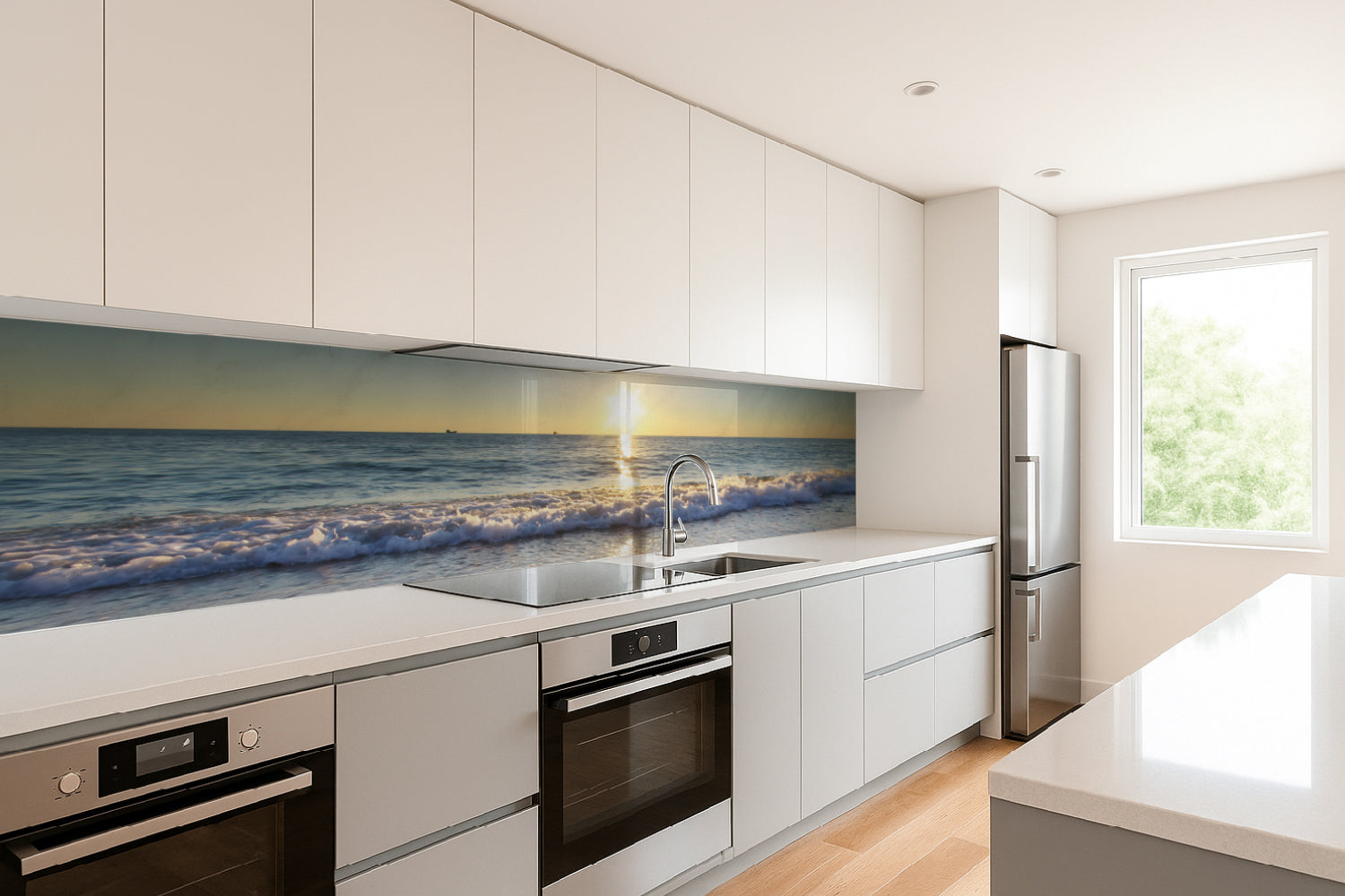 Küchenrückwand Strand und Meerblick