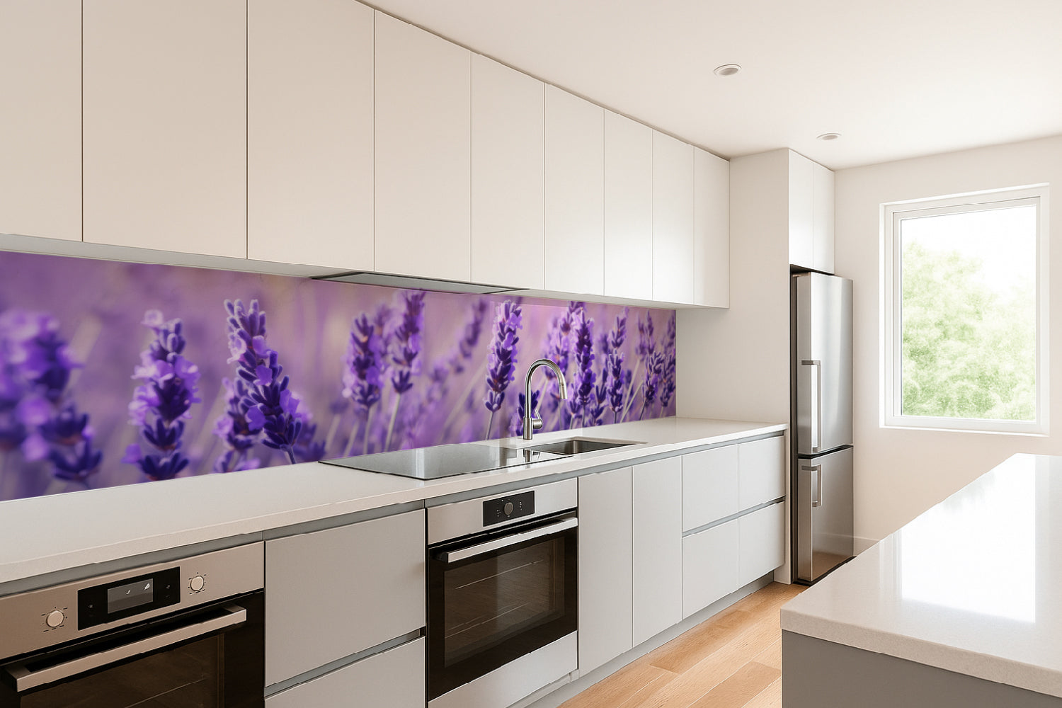 Küchenrückwand Lavendelfeld