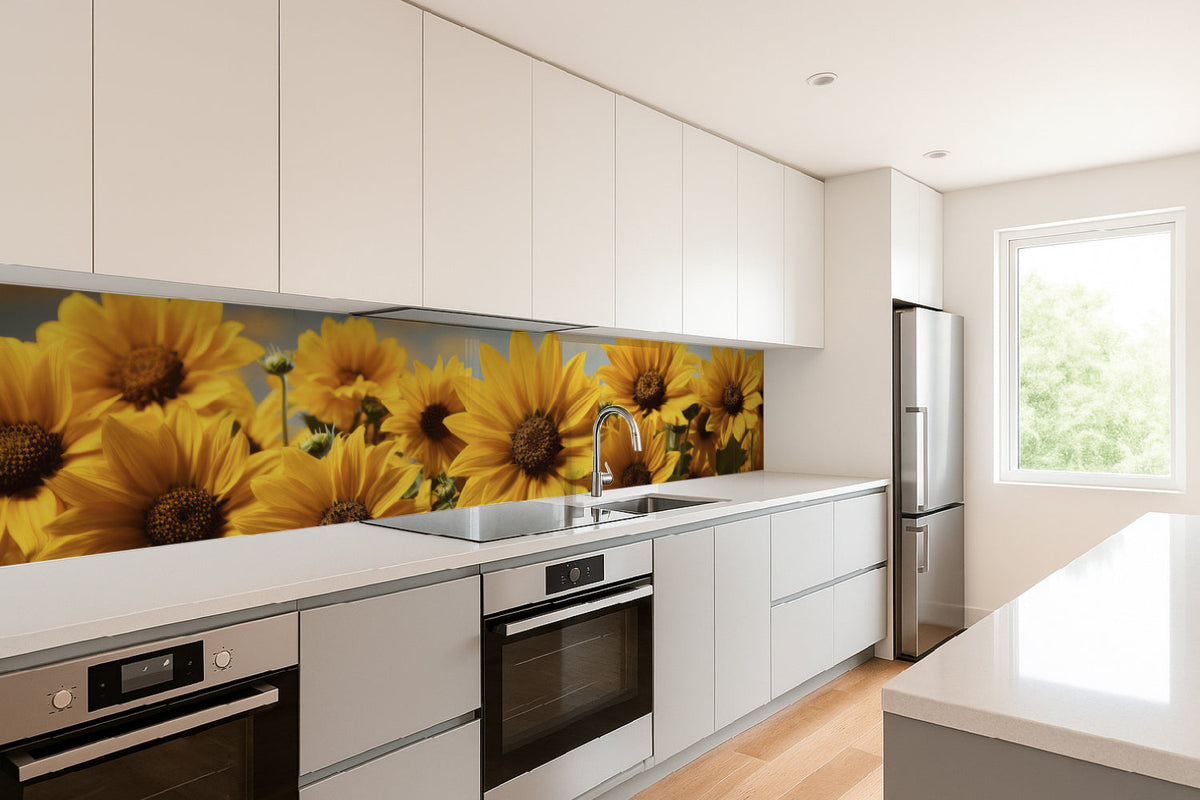 Küchenrückwand Sonnenblumenfeld