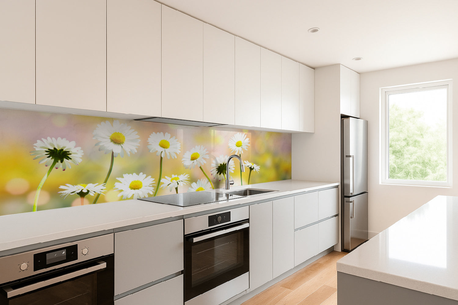 Küchenrückwand Gänseblümchen