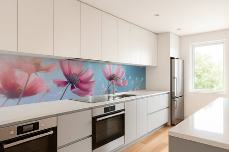 Küchenrückwand Rosa Blüten