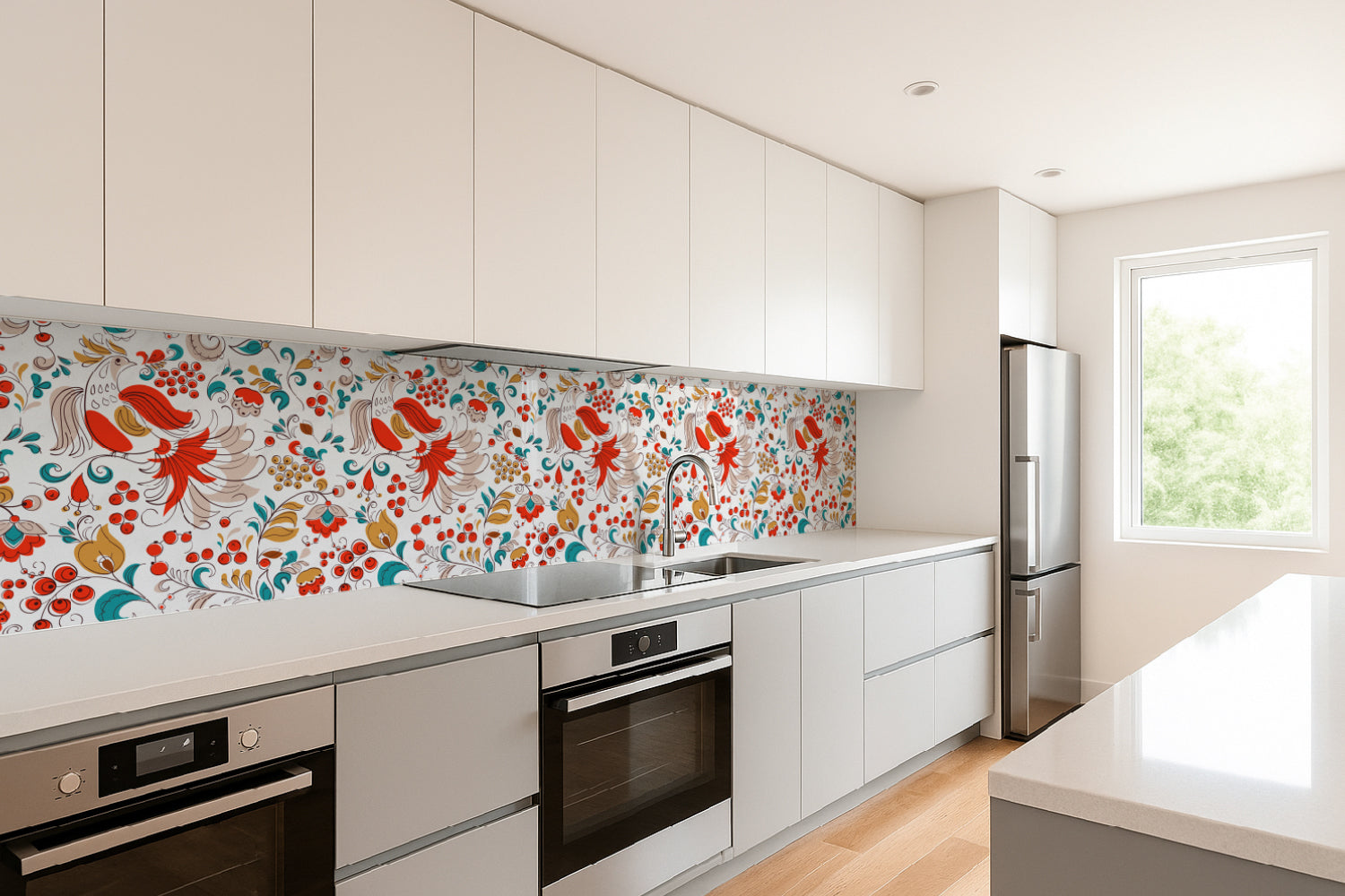 Küchenrückwand Buntes Folklore-Muster