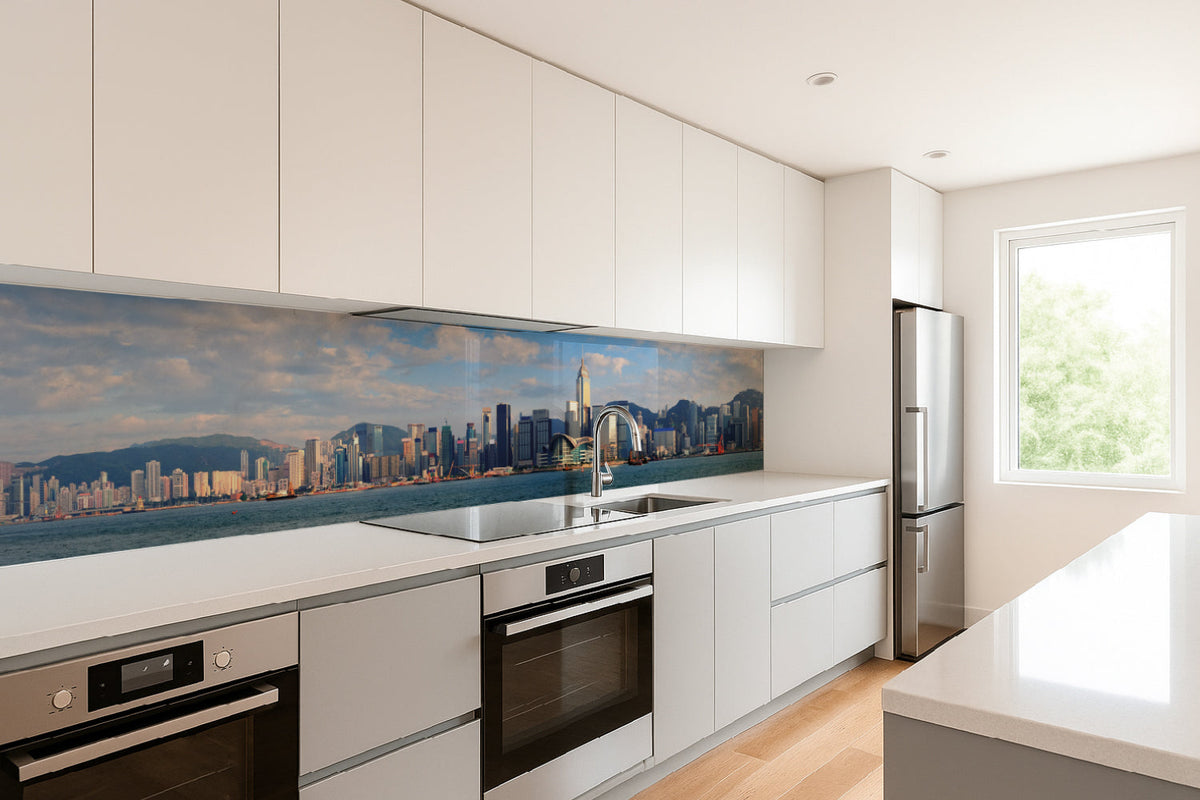 Küchenrückwand Skyline am Meer