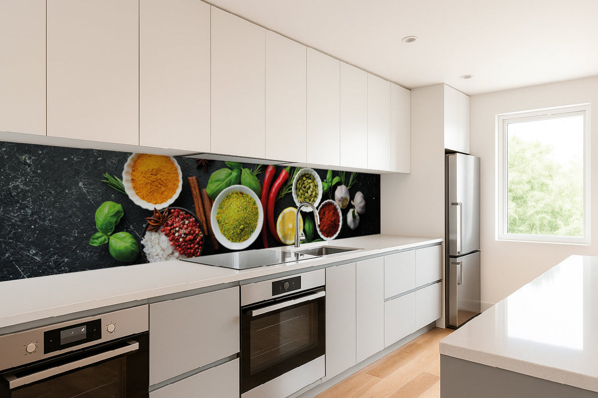 Küchenrückwand Gewürze